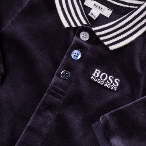 Boss Baby Navy Polo Shirt Babygrow 65292 by BOSS from Hurleys