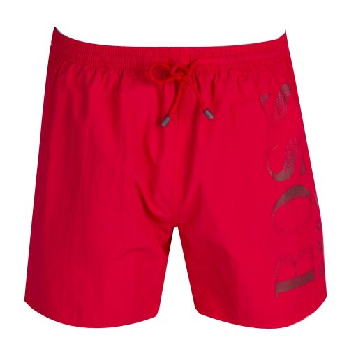 Mens Red Octopus Side Logo Swim Shorts 31863 by BOSS from Hurleys
