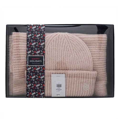 Womens Perfect Pink Effortless Scarf + Beanie Set 99892 by Tommy Hilfiger from Hurleys