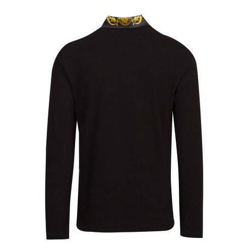 Mens Black Baroque Collar L/s Polo Shirt 90333 by Versace Jeans Couture from Hurleys