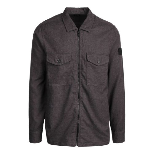 Casual Mens Charcoal Lom-Zip Overshirt 80104 by BOSS from Hurleys