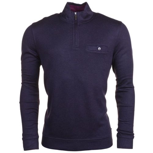 Mens Navy Valerio Funnel Neck Sweat Top 61562 by Ted Baker from Hurleys