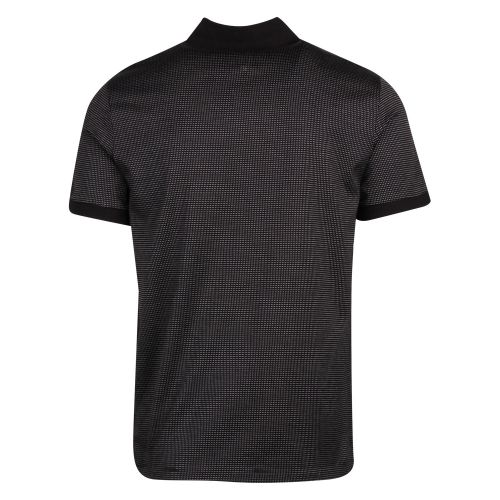 Mens Black Branded Textured S/s Polo Shirt 55516 by Emporio Armani from Hurleys