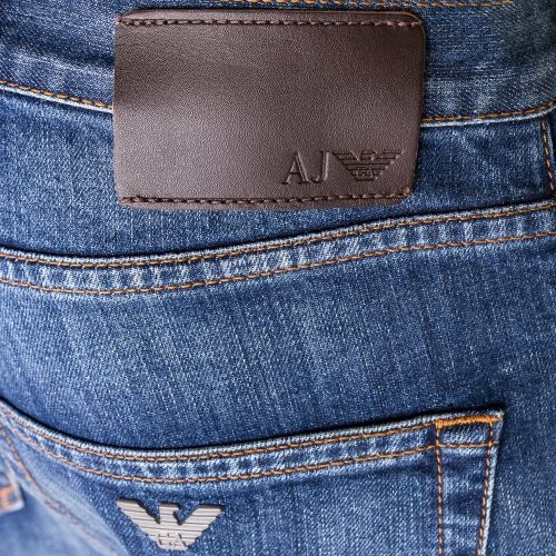 Mens Blue Wash J45 Slim Fit Jeans 61156 by Armani Jeans from Hurleys