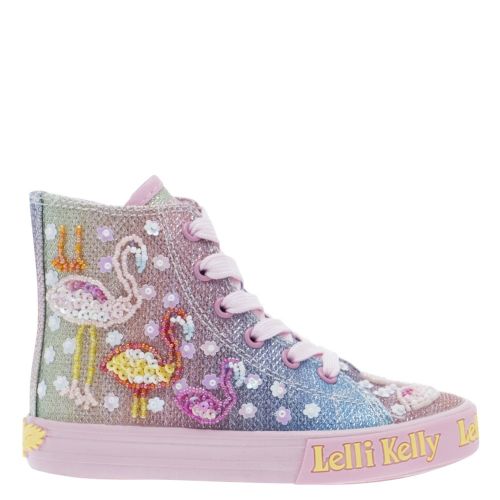 Girls Pink Shining Flamingo Mid Boots (26-35EUR) 25587 by Lelli Kelly from Hurleys