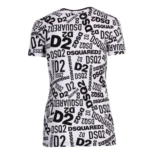 Womens Black/White Printed Logo S/s T Shirt 80068 by Dsquared2 from Hurleys