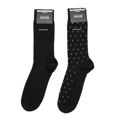 Mens Black 2 Pack Socks Gift Set 98231 by BOSS from Hurleys