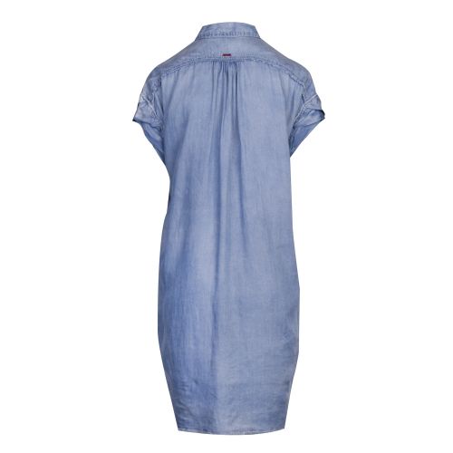 Womens Light Blue Chambray Shirt Dress 40694 by Replay from Hurleys