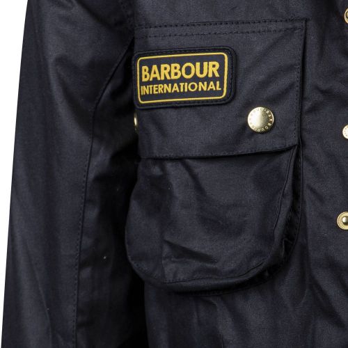 Mens Black International Original Waxed Jacket 99135 by Barbour International from Hurleys