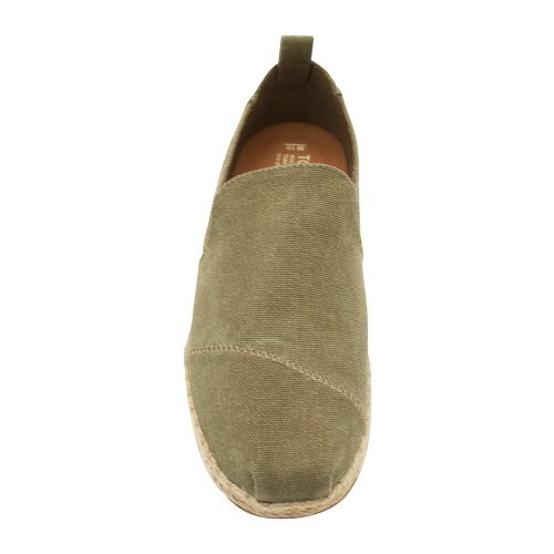 Mens Olive Washed Canvas Espadrilles 8609 by Toms from Hurleys