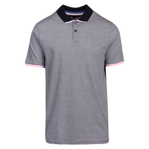 Mens Navy Caffine Striped S/s Polo Shirt 59684 by Ted Baker from Hurleys