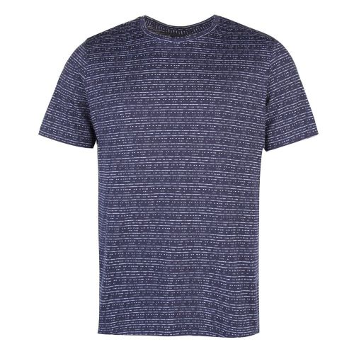 Mens Blue Textured Stripe Reg S/s T 24099 by PS Paul Smith from Hurleys
