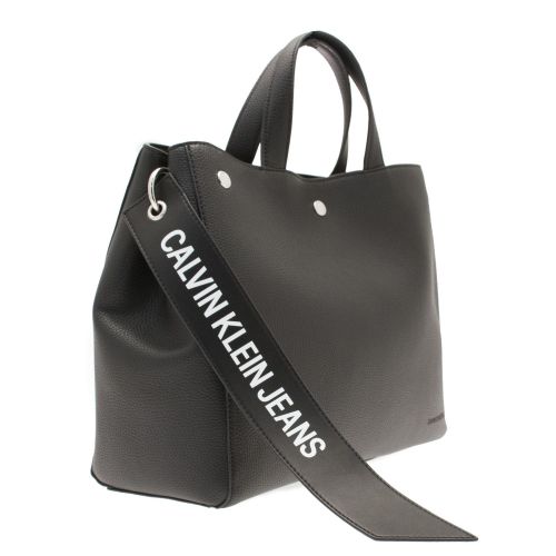 Womens Black Logo Banner Tote Bag 34561 by Calvin Klein from Hurleys