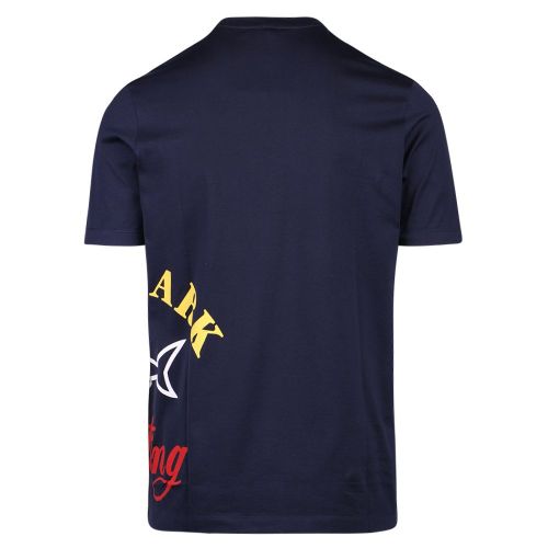 Mens Navy Large Side Tri Logo S/s T Shirt 107940 by Paul And Shark from Hurleys