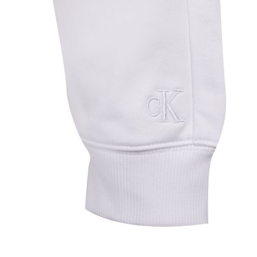Womens Bright White Cropped Monogram Hoodie 90810 by Calvin Klein from Hurleys