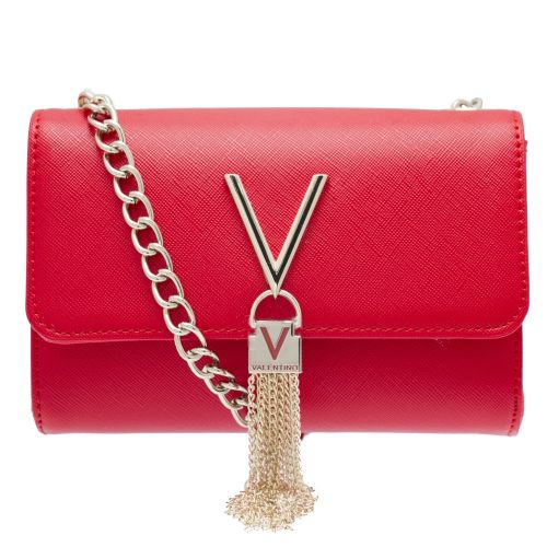 Womens Red Saffiano Divina SA Tassel Small Crossbody Bag 37889 by Valentino from Hurleys