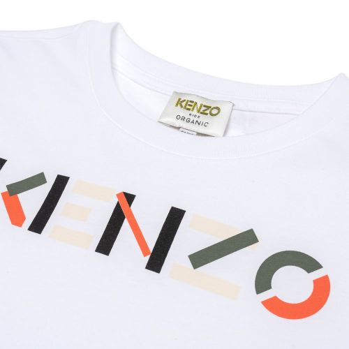 Boys White Colour Logo S/s T Shirt 86808 by Kenzo from Hurleys