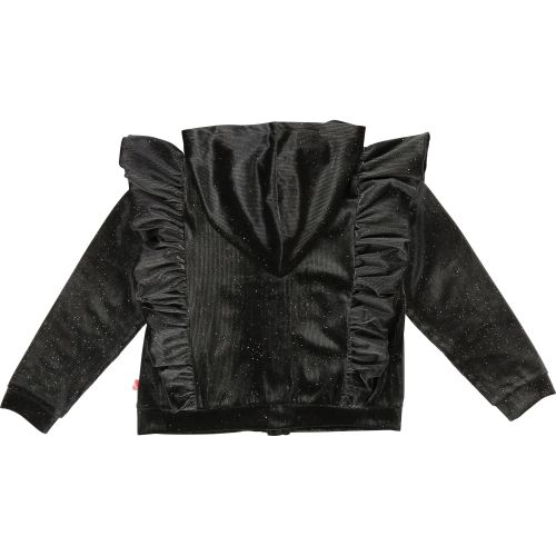 Girls Dark Grey Velour Frill Sweat Jacket 28463 by Billieblush from Hurleys