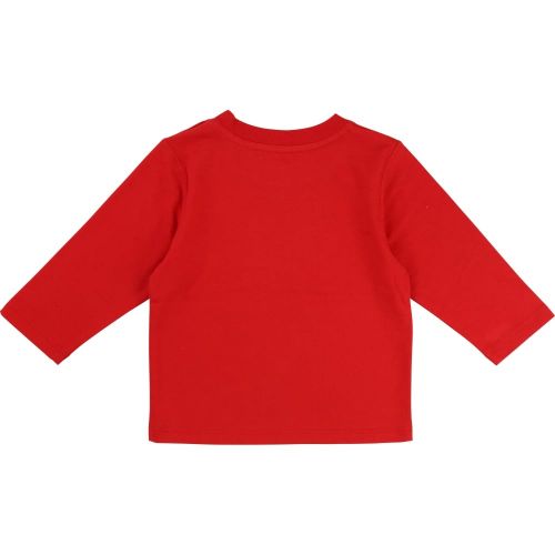 Boys Red Branded L/s T Shirt 13353 by Timberland from Hurleys