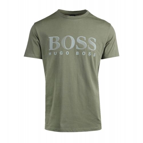 Mens Khaki Beach Chest Logo Regular Fit S/s T Shirt 98324 by BOSS from Hurleys