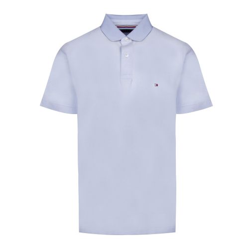 Mens Chambray Blue Under Collar Print Regular Fit S/s Polo Shirt 44151 by Tommy Hilfiger from Hurleys