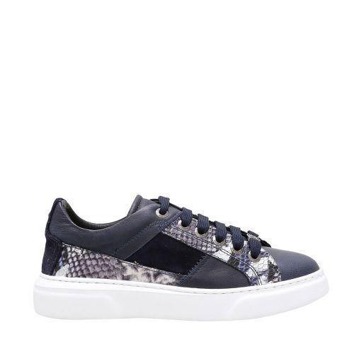 Womens Navy Snake Auran Trainers 98402 by Moda In Pelle from Hurleys