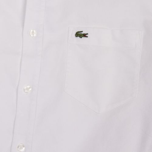 Mens White Oxford Regular Fit S/s Shirt 48753 by Lacoste from Hurleys