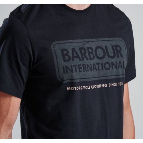 Mens Black International Logo S/s Tee Shirt 35310 by Barbour International from Hurleys