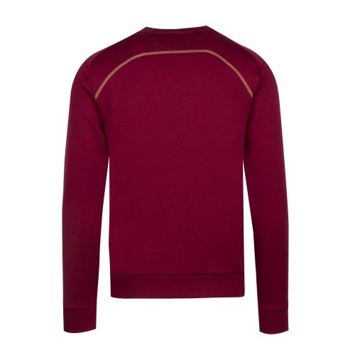 Athleisure Mens Burgundy/Gold Salbo Crew Sweat Top 51481 by BOSS from Hurleys