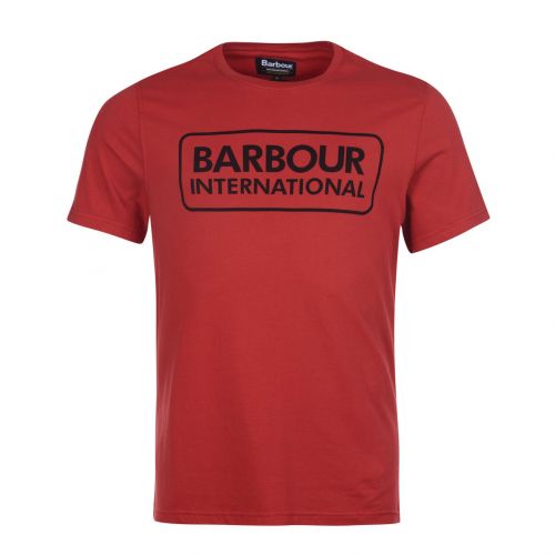 Mens Root Red Essential Large Logo S/s T Shirt 88335 by Barbour International from Hurleys