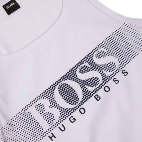 Mens White Big Logo Vest Top 23453 by BOSS from Hurleys