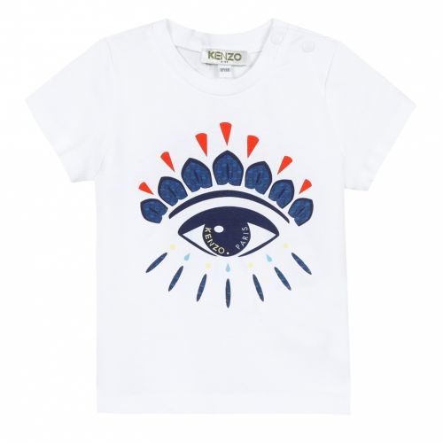 Junior Optic White Flavio Icon Eye S/s T Shirt 36473 by Kenzo from Hurleys