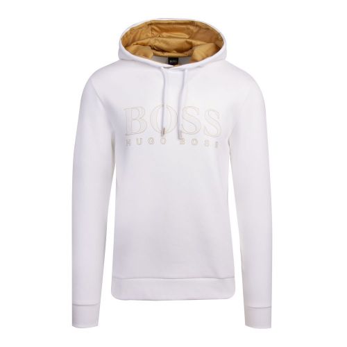 Athleisure Mens White/Gold Soody 2 Hooded Sweat Top 83779 by BOSS from Hurleys