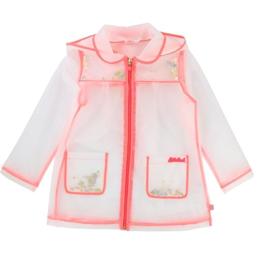Girls Pink Clear Trim Jacket 22170 by Billieblush from Hurleys
