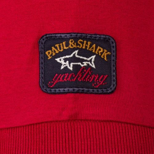 Paul & Shark Mens Red Shark Fit Tonal Logo S/s Tee Shirt 64986 by Paul And Shark from Hurleys
