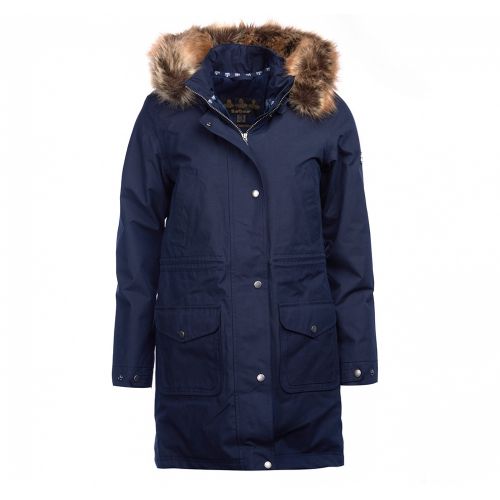 Womens Navy Ferryside Coat 31267 by Barbour from Hurleys