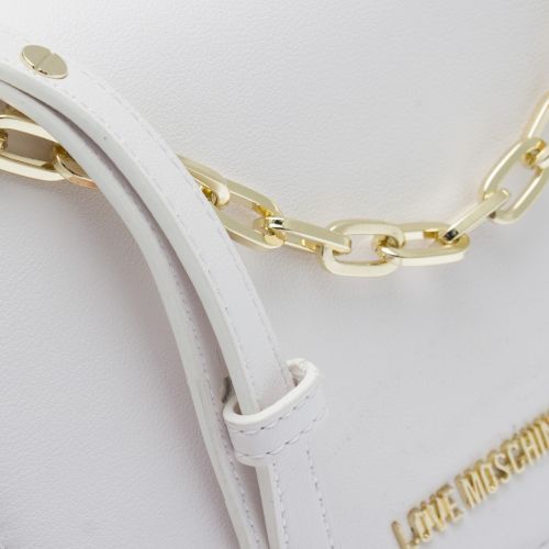 Womens White Smooth Chain Crossbody Bag 41335 by Love Moschino from Hurleys