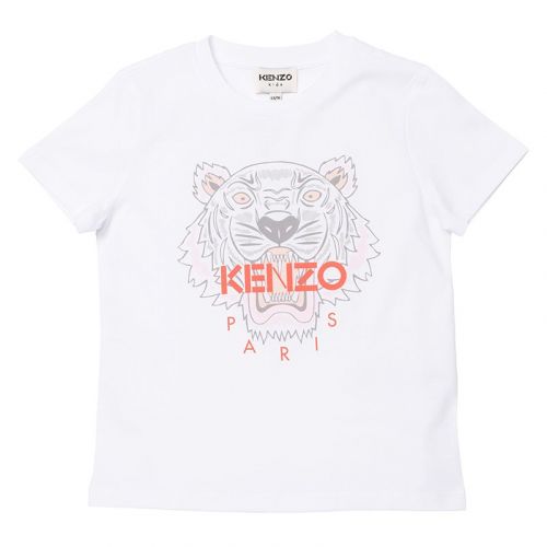 Girls White Core Tiger S/s T Shirt 102585 by Kenzo from Hurleys