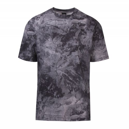 Casual Mens Dark Blue Taive Print S/s T Shirt 45100 by BOSS from Hurleys