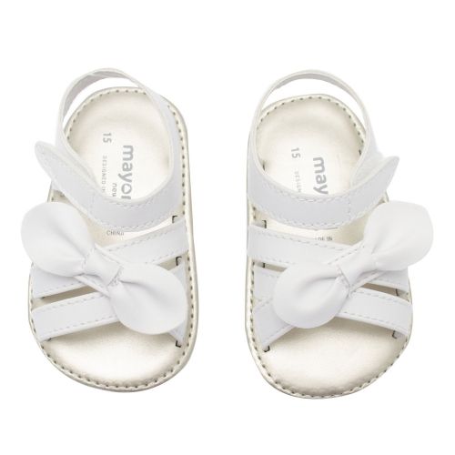 Baby White Bow Sandals (15-18) 58166 by Mayoral from Hurleys