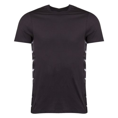 Mens Black Eagle Logo Trim S/s T Shirt 29132 by Emporio Armani from Hurleys