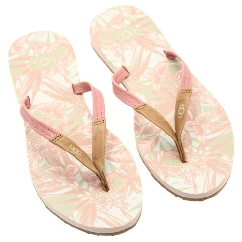 Womens Tropical Blush Magnolia Island Floral Flip Flops 39651 by UGG from Hurleys