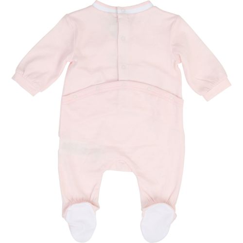 Baby Pale Pink Logo Babygrow & Bib Set 38201 by BOSS from Hurleys