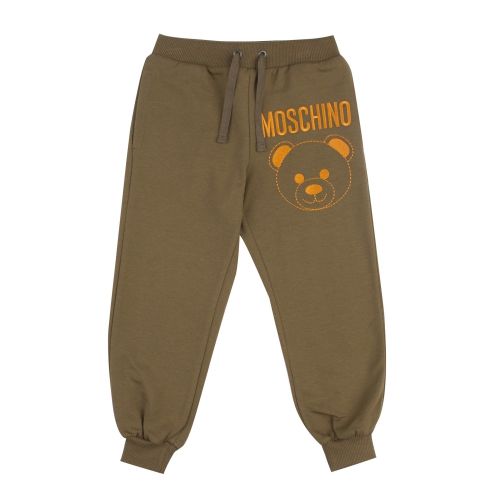 Boys Dark Olive Embroidered Toy Sweat Pants 47373 by Moschino from Hurleys