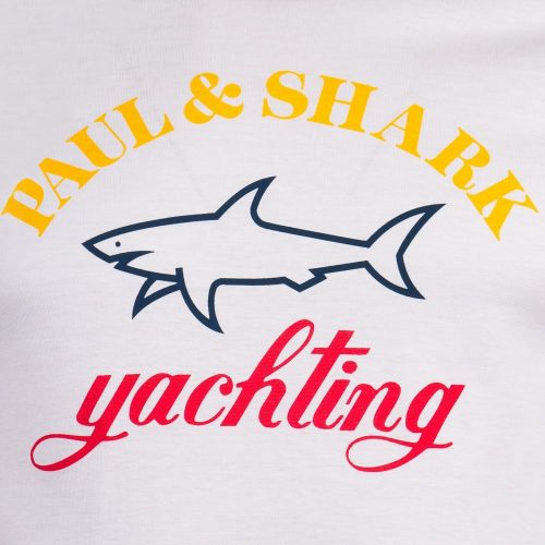 Mens White Logo Shark Fit S/s T Shirt 72454 by Paul And Shark from Hurleys
