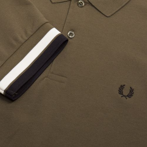 Mens Iris Leaf Bold Cuff S/s Polo Shirt 32020 by Fred Perry from Hurleys