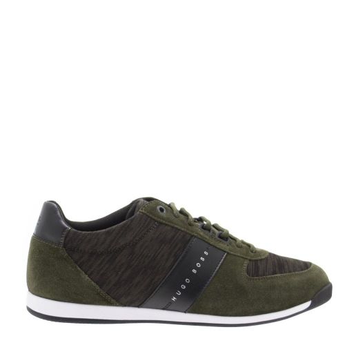 Athleisure Mens Green Maze_Lowp_Knit Trainers 26686 by BOSS from Hurleys