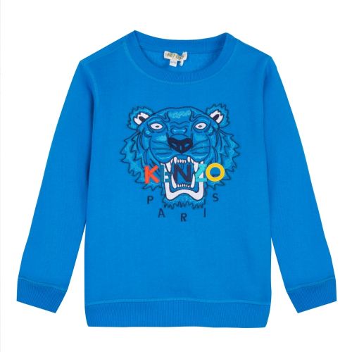 Boys Vivid Blue Tiger Sweat Top 30838 by Kenzo from Hurleys