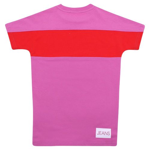 Girls Lucky Pink Colour Block Jersey Dress 105556 by Calvin Klein from Hurleys