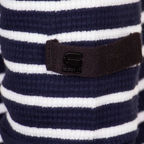 Mens Sartho Blue & Milk Stripe Jirgi striped L/s Tee Shirt 6532 by G Star from Hurleys